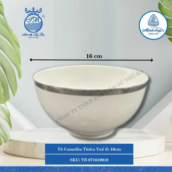 Tô Camellia Thiên Tuế Ø: 16cm ML I Sứ Soup Bowl TB 071619018