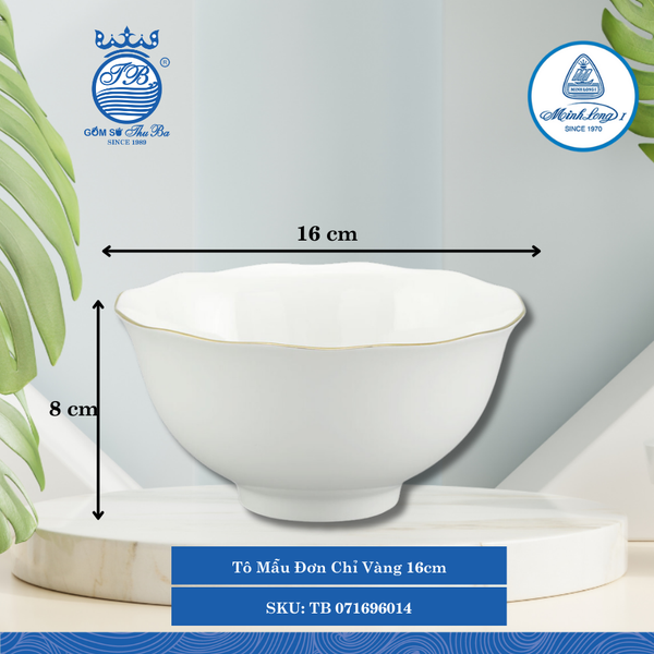 Tô Mẫu Đơn Chỉ Vàng (Nhiều Size) ML I Sứ