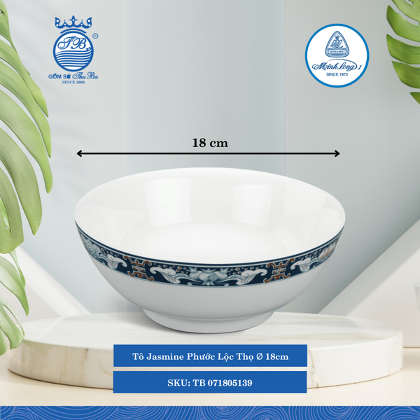 Tô Jasmine Phước Lộc Thọ (Nhiều Size) ML I Sứ