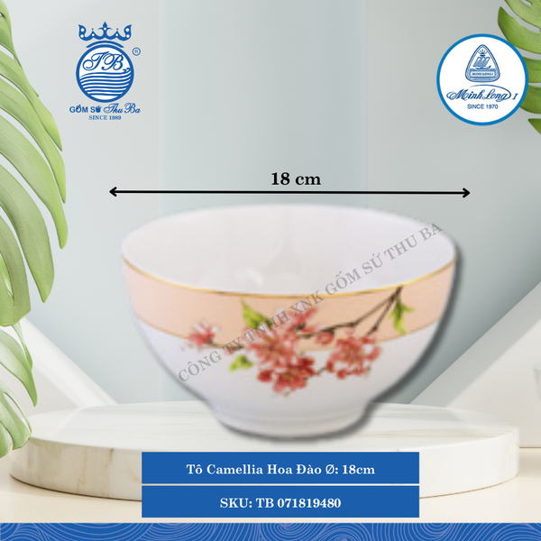 Tô Camelia Hoa Đào (Nhiều Size) ML I Sứ