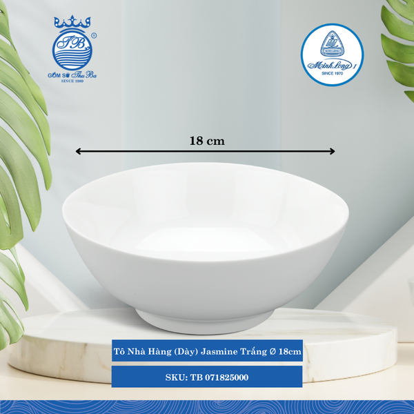 Tô Jasmine Trắng (Nhiều Size, Nhiều Loại) ML I Sứ