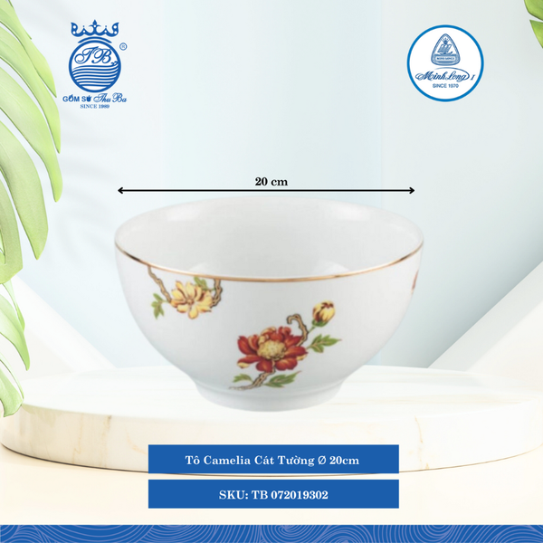 Tô Camellia Cát Tường Ø: 20cm ML I Sứ Soup Bowl TB 072019302