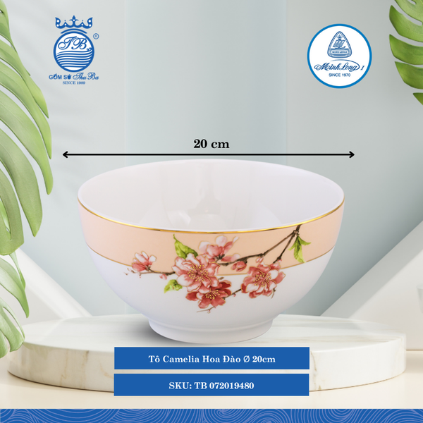 Tô Camelia Hoa Đào (Nhiều Size) ML I Sứ