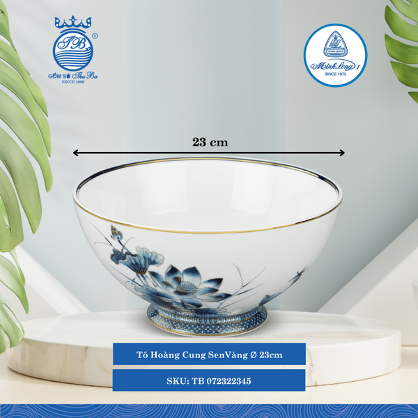 Tô Hoàng Cung Sen Vàng (Nhiều Size) ML I Sứ