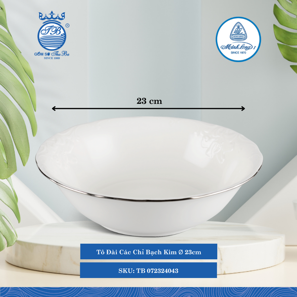 Tô Đài Các Chỉ Bạch Kim (Nhiều Size) ML I Sứ