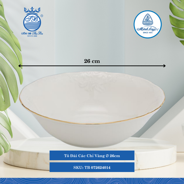 Tô Đài Các Chỉ Vàng (Nhiều Size) ML I Sứ