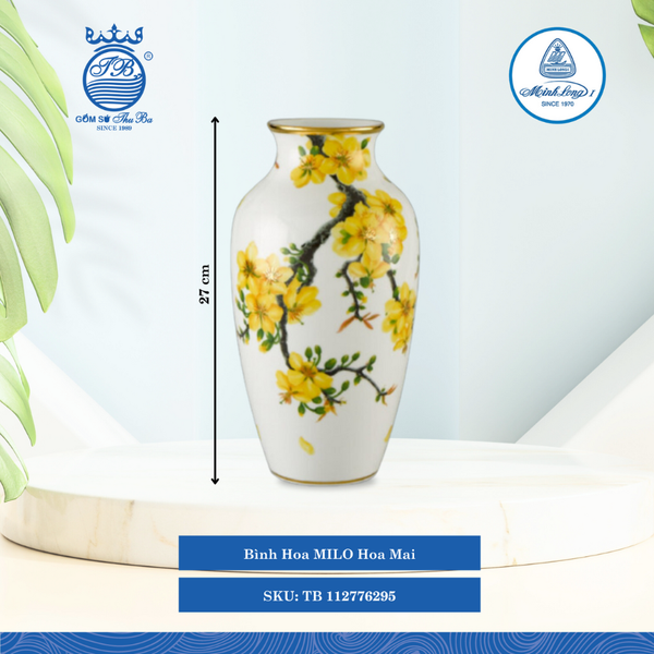 Bình Hoa Hoa Mai Ø: 12cm Cao: 27cm ML I Sứ Bình Hoa Flower Vase TB 112776295