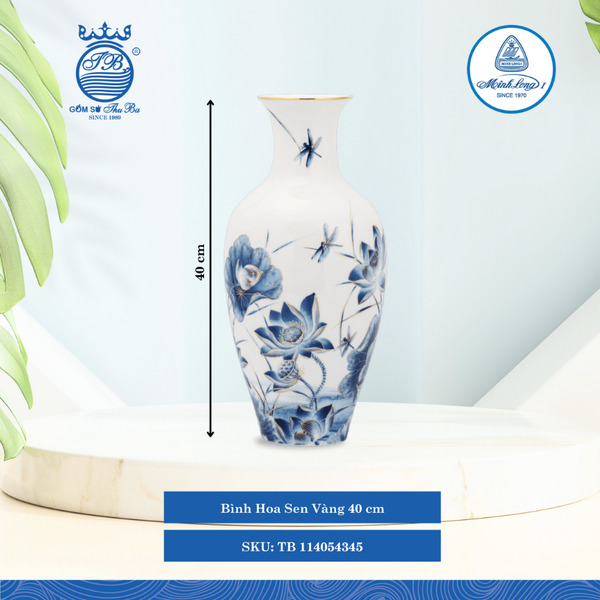 Bình Hoa Sen Vàng (Nhiều Size) ML I Sứ