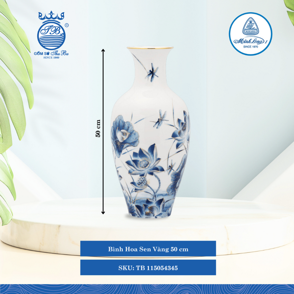 Bình Hoa Sen Vàng (Nhiều Size) ML I Sứ