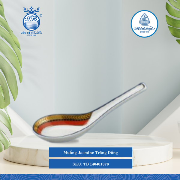 Muỗng Jasmine Trống Đồng ML I Sứ Spoon TB 140401376
