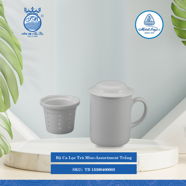Bộ Ca Lọc Trà Misc Assortment Trắng ML I Sứ TB 15300400003