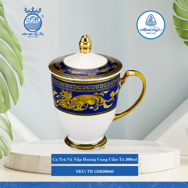 Ca Trà Có Nắp Hoàng Cung Cẩm Tú 300ml ML I Sứ TB 153020040