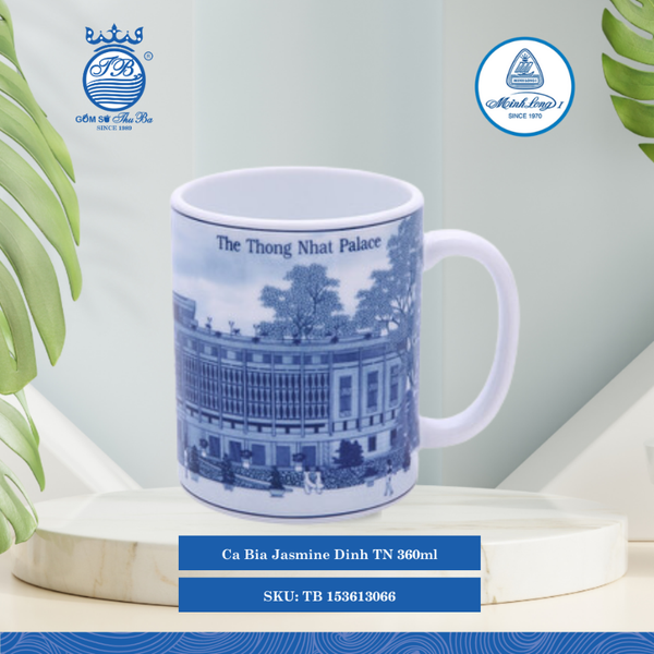 Ca Bia Jasmine Dinh Thống Nhất 360ml ML I Sứ Beer Mug TB 153613066