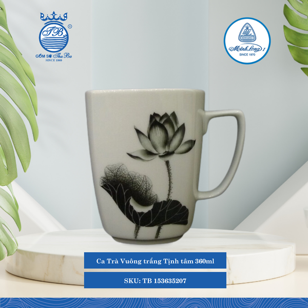 Ca Vuông Vuông Tịnh Tâm 360ml ML I Sứ TB 153635207