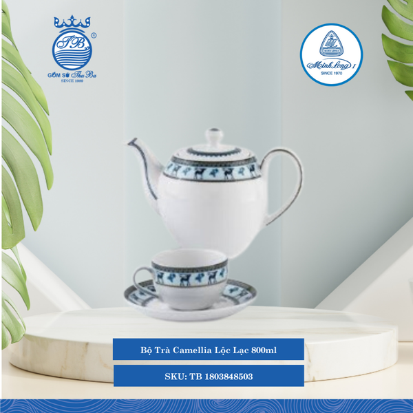 Bộ Trà Camellia Lộc Lạc 800ml ML I Sứ Tea Set TB 1803848503