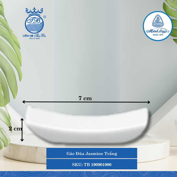 Gác Đũa Jasmine Trắng Dài:7cm Rộng: 2cm Cao: 2cm ML I Sứ TB 190901000