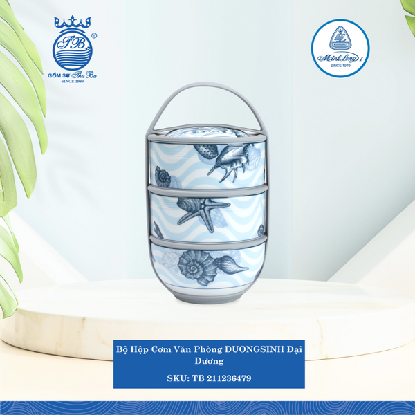 Bộ Hộp Cơm Dưỡng Sinh Đại Dương Ø: 12.5cm ML I Sứ TB 211236479