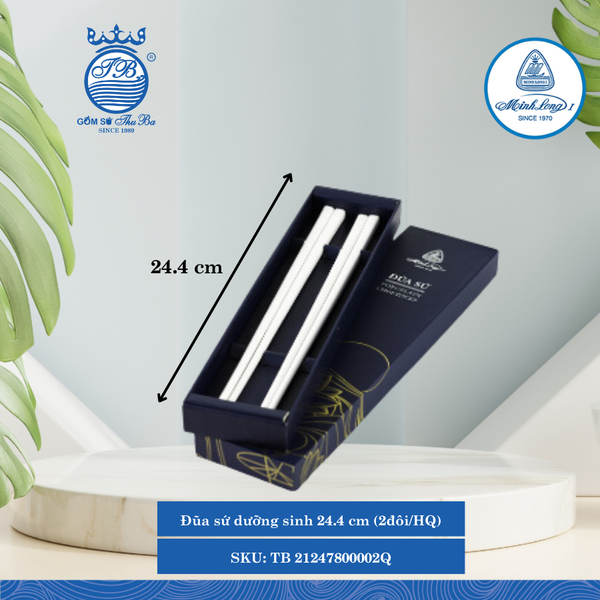 Đũa Sứ Dưỡng Sinh Trắng Ngà (Nhiều Size, Nhều Loại) ML I Sứ