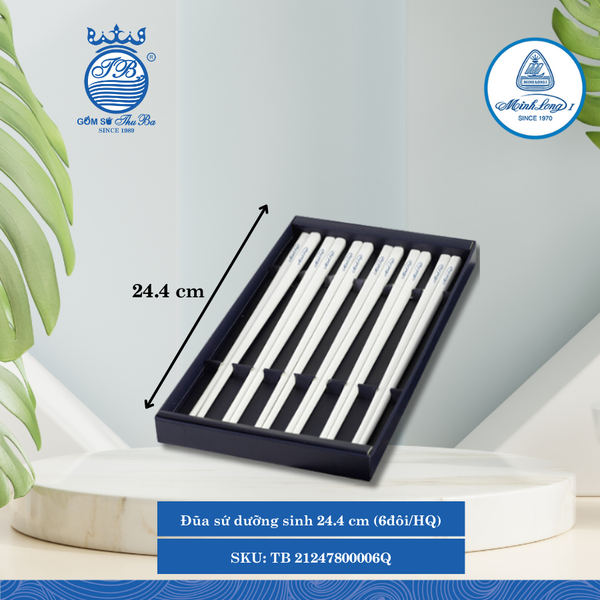 Đũa Sứ Dưỡng Sinh Trắng Ngà (Nhiều Size, Nhều Loại) ML I Sứ