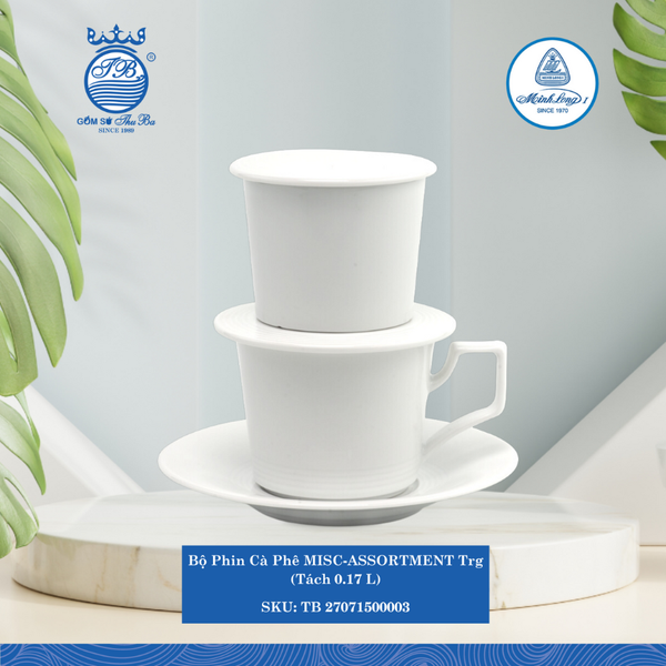 Bộ Phin Cà Phê Misc Assortment Trắng 170ml ML I Sứ TB 27071500003