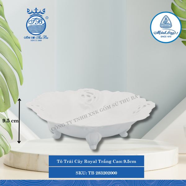 Tô Kiểu Royal Trắng Cao: 9.5cm ML I Sứ TB 283202000