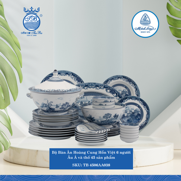 Bộ Đồ Ăn 45 Sản Phẩm Và Thố Hoàng Cung Hồn Việt ML I Sứ TB 4506AA038