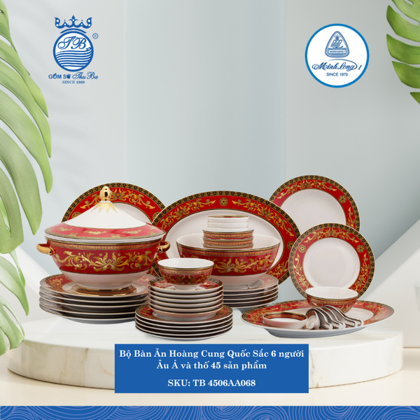Bộ Đồ Ăn 45 Sản Phẩm Và Thố Hoàng Cung Quốc Sắc ML I Sứ TB 4506AA068
