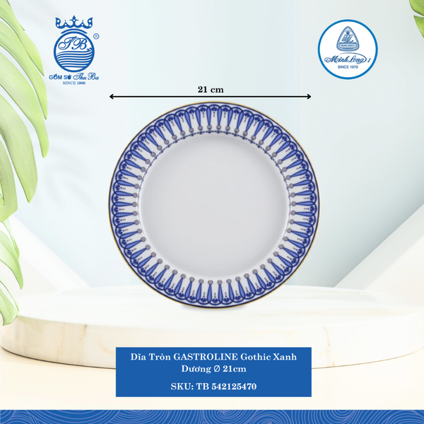 Dĩa Tròn Gastroline Đồng Tâm XD (Nhiều Size) ML I Sứ
