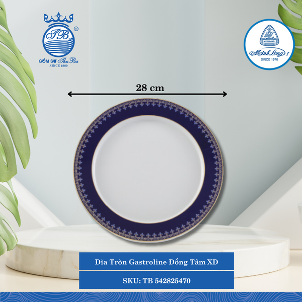 Dĩa Tròn Gastroline Đồng Tâm XD (Nhiều Size) ML I Sứ