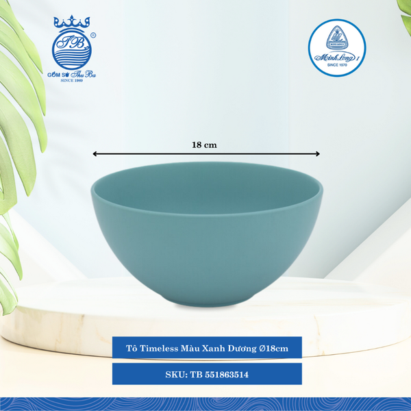 Tô Timeless Màu Xanh Dương (Nhiều Size) ML I Sứ