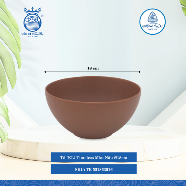 Tô- Timeless Màu Nâu (Nhiều Size) ML I Sứ