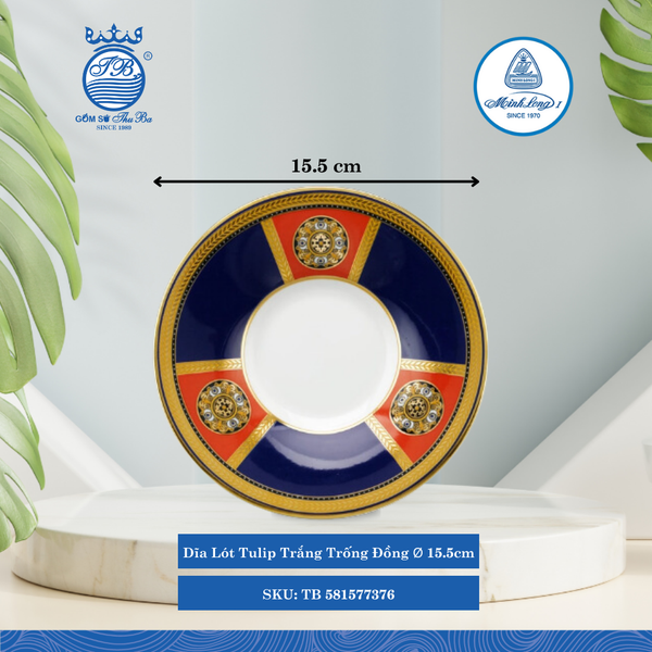 Dĩa Lót Tulip Trống Đồng Ø: 15.5cm ML I Sứ TB 581577376