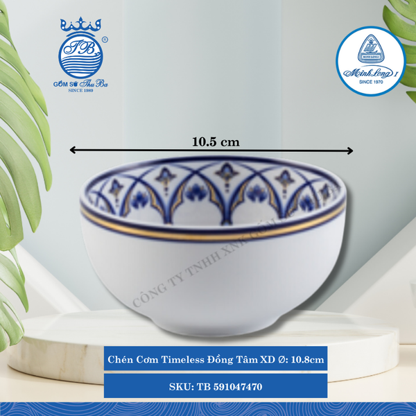 Chén Cơm Timeless Đồng Tâm XD Ø: 10.8cm ML I Sứ Rice Bowl TB 591047470