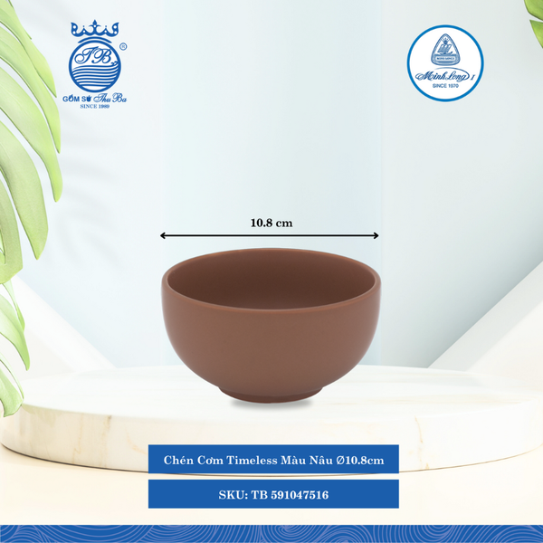 Chén Cơm Timeless Màu Nâu (Nhiều Size) ML I Sứ