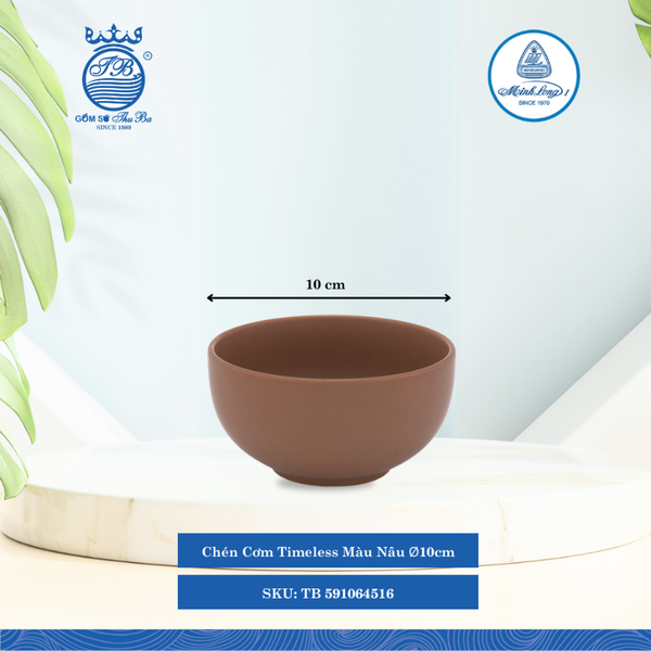Chén Cơm Timeless Màu Nâu (Nhiều Size) ML I Sứ