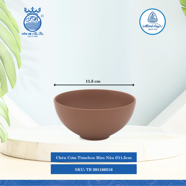 Chén Cơm Timeless Màu Nâu (Nhiều Size) ML I Sứ