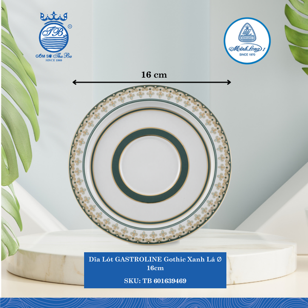 Dĩa Lót Gastroline Đồng Tâm XL (Nhiều Size) ML I Sứ