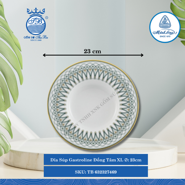 Dĩa Súp Gastroline Đồng Tâm XL (Nhiều Size) ML I Sứ