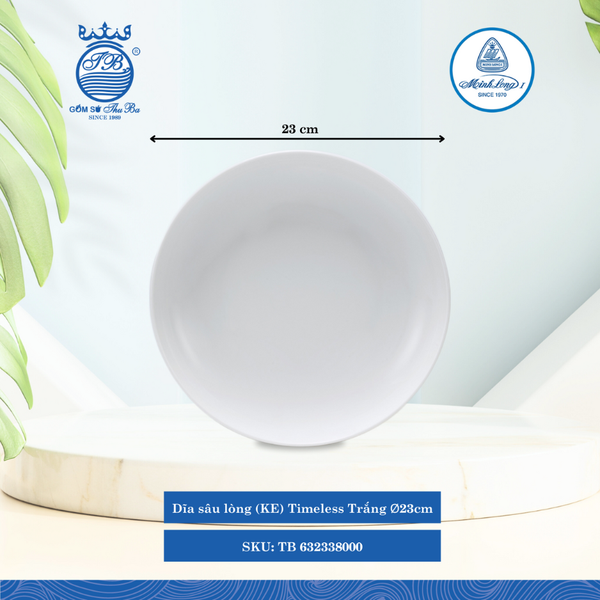 Dĩa Sâu Lòng Timeless Trắng (Nhiều Size) ML I Sứ