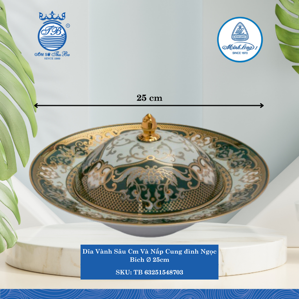 Dĩa Vành Sâu Hoàng Cung Sen Ngọc Bích (Nhiều Loại) ML I Sứ