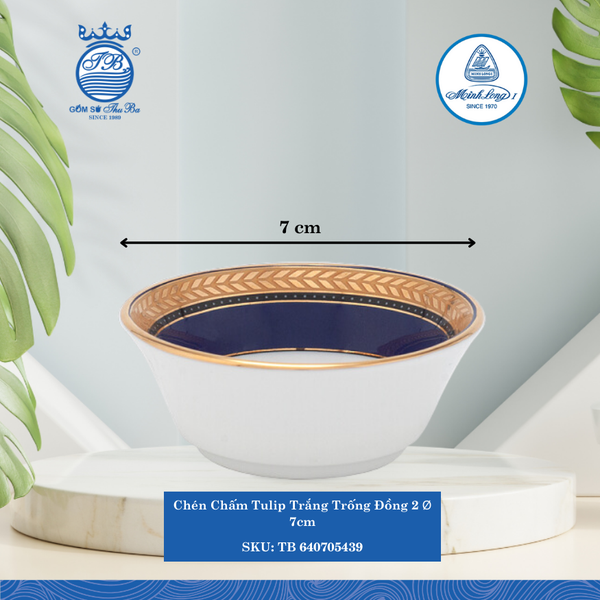 Chén Chấm Tulip Trống Đồng 2 Ø: 7cm Cao: 2.5cm ML I Sứ Sauce Dish TB 640705439
