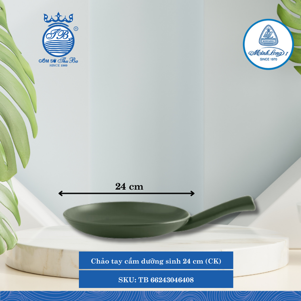 Chảo Tay Cầm Healthy Cook Xanh Rêu (Nhiều Loại) ML I Sứ