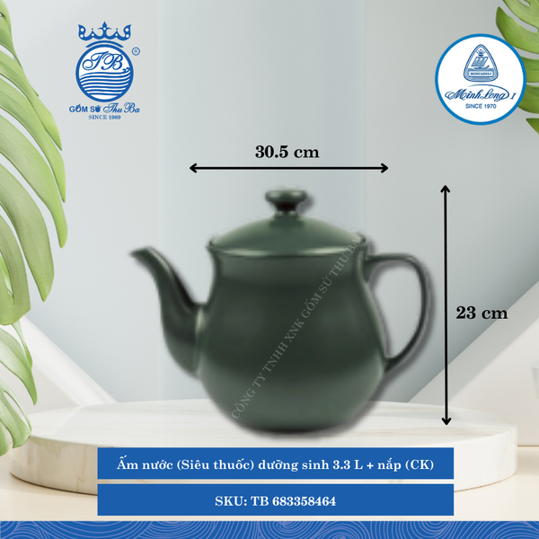 Ấm Siêu Thuốc Healthy Cook Xanh Rêu (Nhiều Loại) ML I Sứ