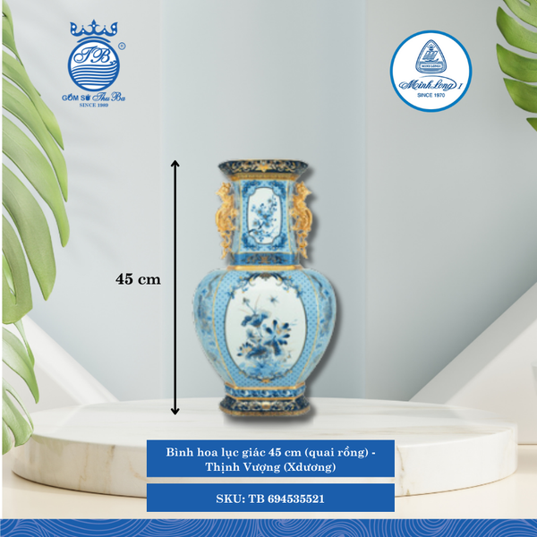 Bình Hoa Thịnh Vượng (Xanh Dương) (Nhiều Loại) ML I Sứ