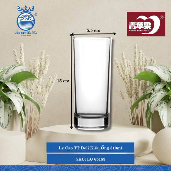 Ly Cao Kiểu Ống (Nhiều Size) DELI Thủy Tinh