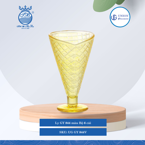 Ly Gy 844 Màu (Hồng + Tím + Vàng) Thủy Tinh UG