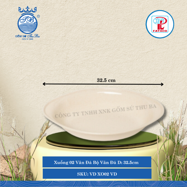Dĩa Xuồng XO 02, XO 03 Vân Đá Bộ Vân Đá (Nhiều Size) Fataco Nhựa