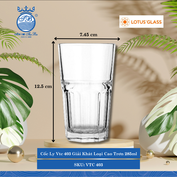 Ly Tơn VTC 403, VTC 405, VTC 406, VTC 407, VTC 408 Lotus Glass Thủy Tinh