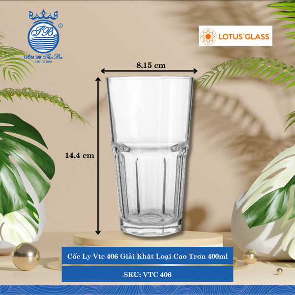 Ly Tơn VTC 403, VTC 405, VTC 406, VTC 407, VTC 408 Lotus Glass Thủy Tinh