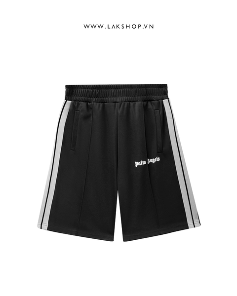 PaIm AngeI Logo Print Track Shorts in Black